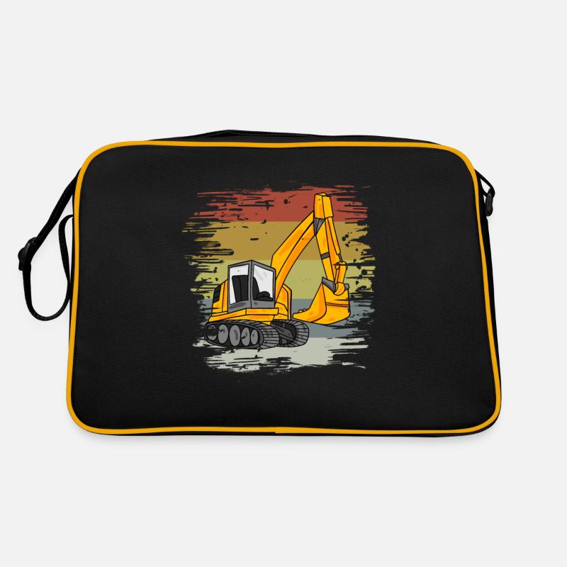 Bagger Baustelle Retro Retro Tasche