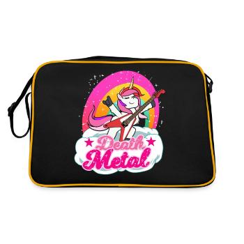 Death Metal Einhorn cadeau pour un metal musique - Sac Retro - noir/or - Dos