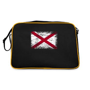 Alabama Flag Flag USA - Retro Bag - black/gold - Back