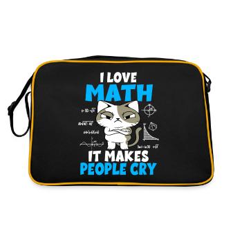 Mathematics Students Math Teacher Cats Gift - Retro Bag - black/gold - Back