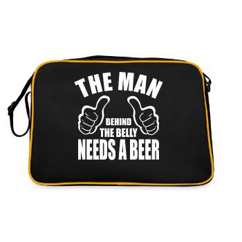 Beer Sayings Beer Drinker Funny Fun Gift - Retro Bag - black/gold - Back