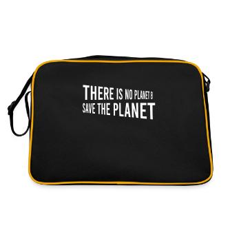 There Is No Planet B Save the Planet Sustainable - Retro Bag - black/gold - Back