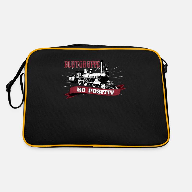 Model railway saying blood group H0 positive Retro Bag