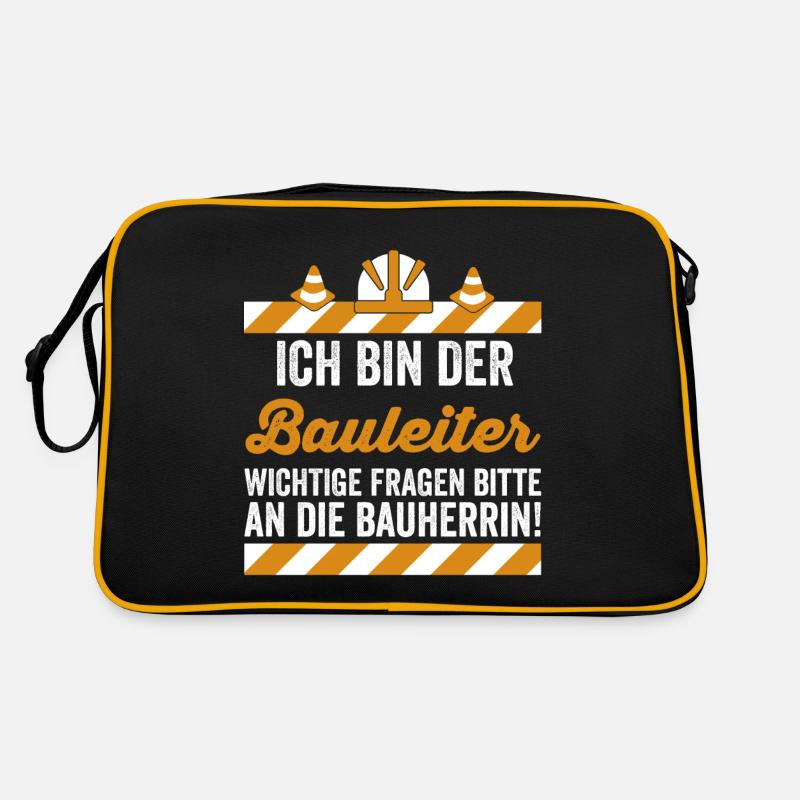 Ich bin der Bauleiter Retro Tasche