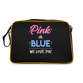Cute Baby Shower Sexe Reveal - Sac Retro - noir/or - Dos
