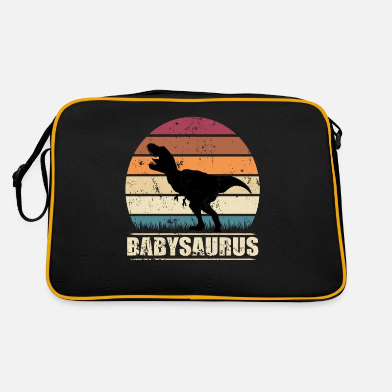 BabySaurus Dinosaurier Baby Dino Geburt Geschenk Retro Tasche