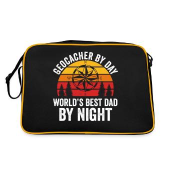 Geocaching Papa Geocacher Father's Day - Retro Bag - black/gold - Back