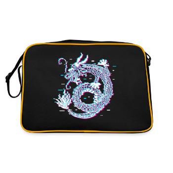Japanese Dragon Vaporwave Aesthetic cadeau - Sac Retro - noir/or - Dos
