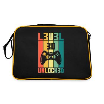 Niveau 30 Unlocked Joueur cadeau 30 anniversaire - Sac Retro - noir/or - Dos