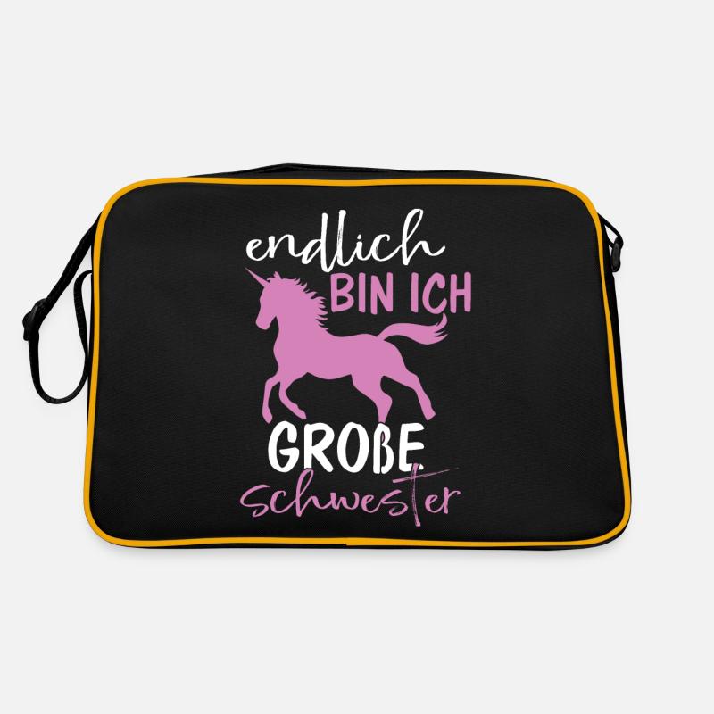 Endlich bin ich große Schwester Retro Tasche