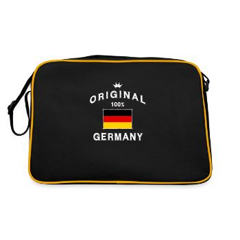 Germany german flag flag - Retro Bag - black/gold - Back