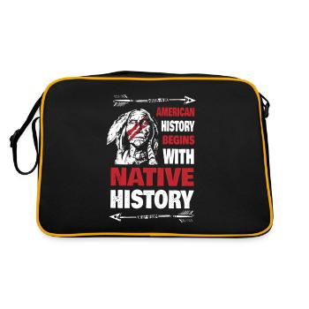Native American History Apparel - Retro Bag - black/gold - Back