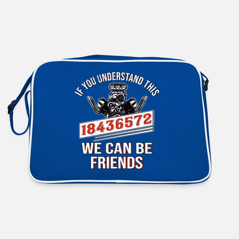 V8 Motor Auto Fan Auto Mechaniker distressed Retro Tasche