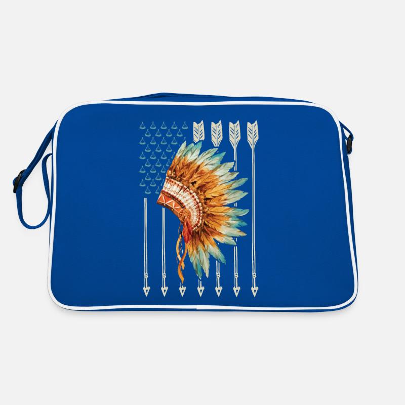Native American Flag USA Arrow Gift Retro Bag