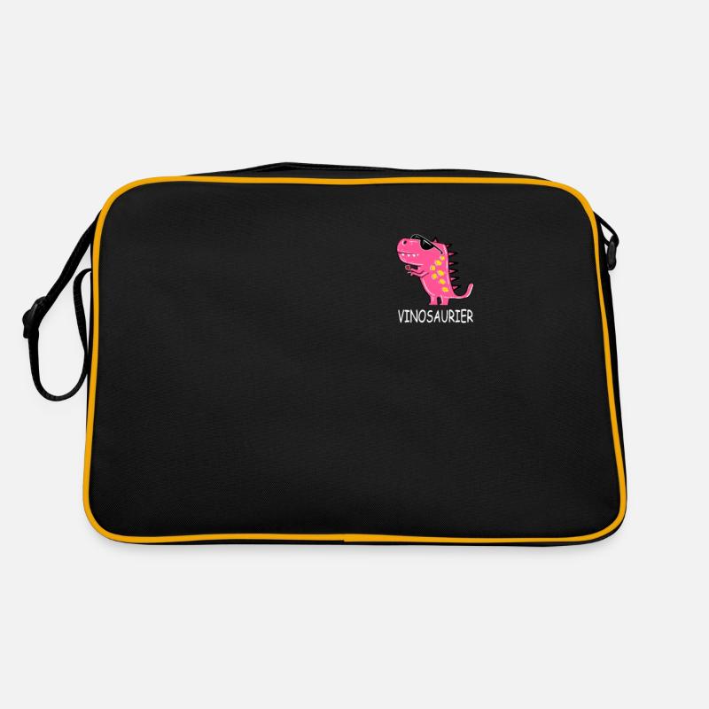 Wine Dino Red Wine Pink Dinosaur Vinosaur Retro Bag
