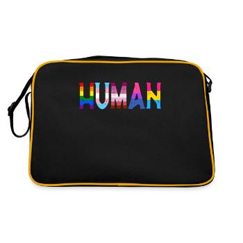 Human LGBTQ Flag - LGBTQ - Retro Bag - black/gold - Back