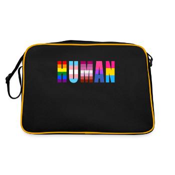 HUMAN LGBTQ Flag Heart - LGBTQ - Retro Bag - black/gold - Back