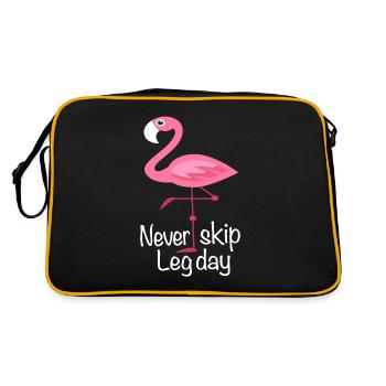 Fitness Flamingo Leg Day Sort Gym musculation - Sac Retro - noir/or - Dos