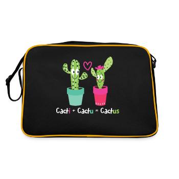 Cactus Plant Cacti Cactu Cactus In Love - Retro Bag - black/gold - Back