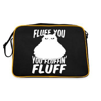 Fluffy cat - Fluff you you fluffin fluff - Retro Bag - black/gold - Back