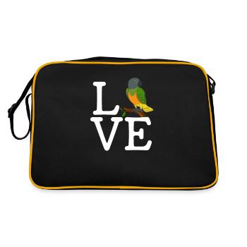 i loves senegal parrot, senegal parrot - Sac Retro - noir/or - Dos