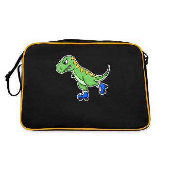 Inline Skating dinosaure - Sac Retro - noir/or - Dos