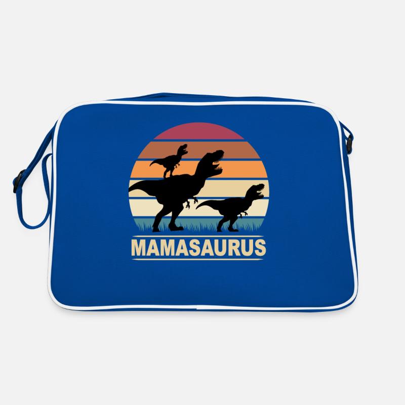 Dinosaurier Mamasaurus Zwillinge zum Muttertag Retro Tasche