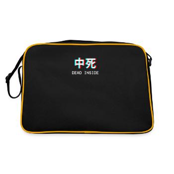 Dead Inside Japanese Vaporwave Aesthetic cadeau - Sac Retro - noir/or - Dos