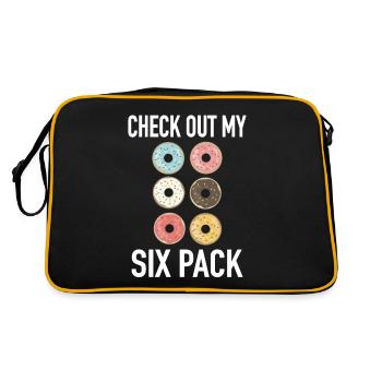 Check Out My Six Pack - Fitness Beit 6-Pack - Sac Retro - noir/or - Dos