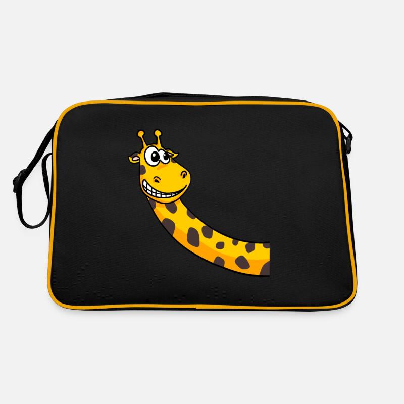 Giraffe - Retro Tasche - Schwarz/Gold