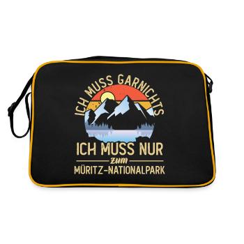 I just have to go to Müritz National Park - Retro Bag - black/gold - Back