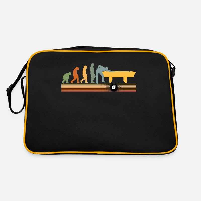 Snooker Evolution Billardtisch Billardkugeln Pool - Retro Tasche - Schwarz/Gold