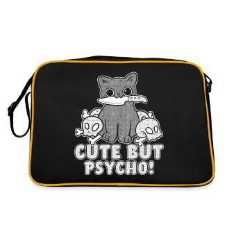 Cute but psycho ! - Chat mignon et rigolo - Sac Retro - noir/or - Dos