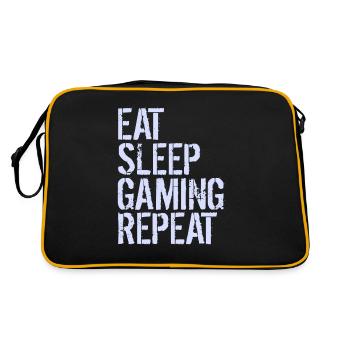 Eat Sleep Gaming Repeat - Sac Retro - noir/or - Dos