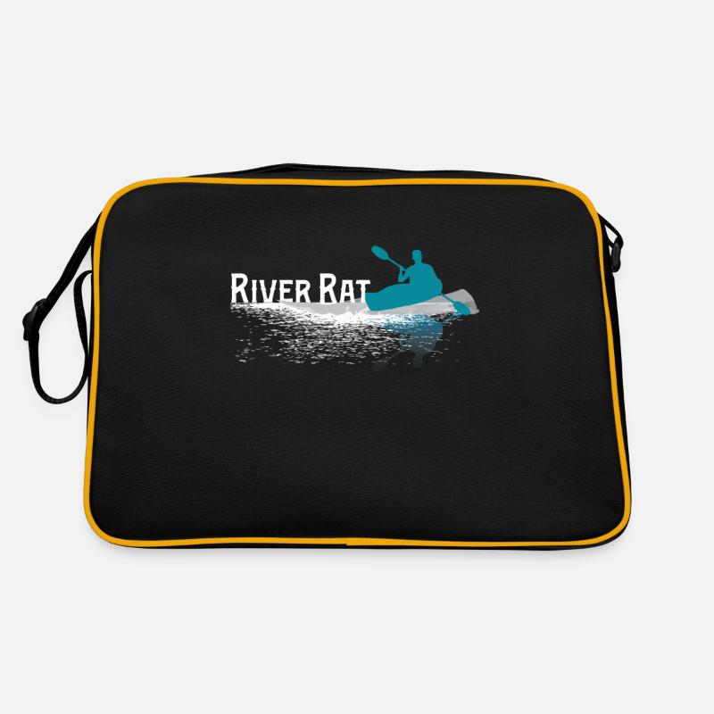 Kajak - Retro Tasche - Schwarz/Gold
