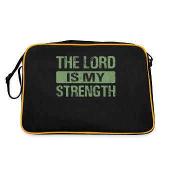 The Lord Is My Strength Fitness Motivation - Sac Retro - noir/or - Dos