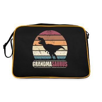 Grandma Saurus Dinosaure Grandmasaurus Grandma Dino - Sac Retro - noir/or - Dos