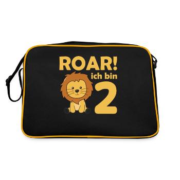 Enfants 2.Anniversaire Lion 2 ans Vieux Garçon - Sac Retro - noir/or - Dos