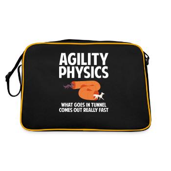 Dog agility physics, agility dog - Retro Bag - black/gold - Back