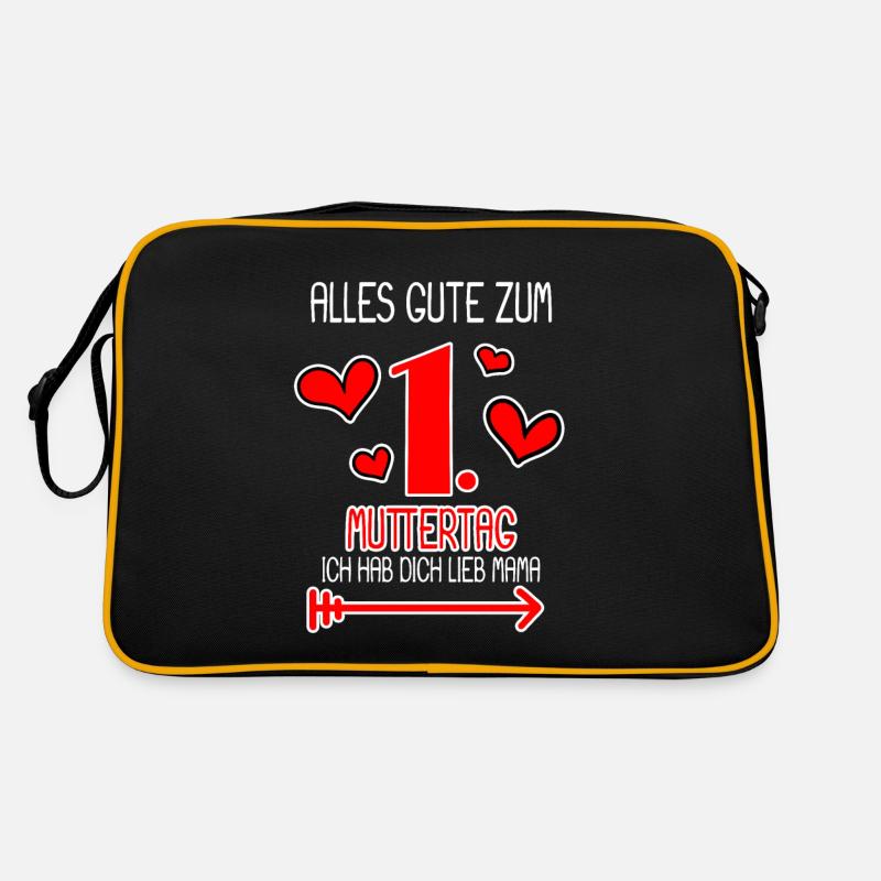 1. Muttertag - Ich hab dich lieb Mama Retro Tasche