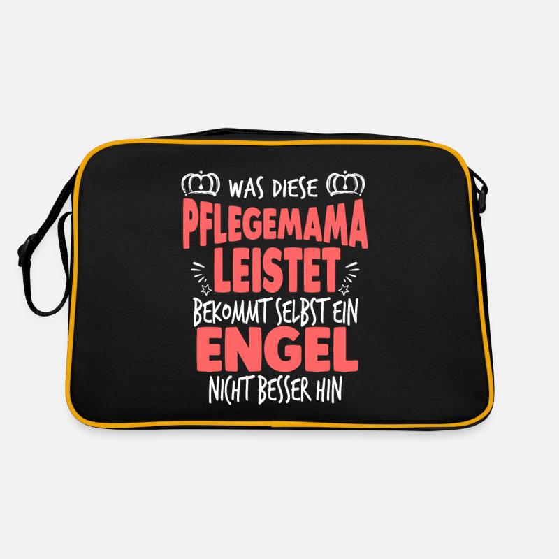 Pflegemutter Engel Muttertag Retro Tasche