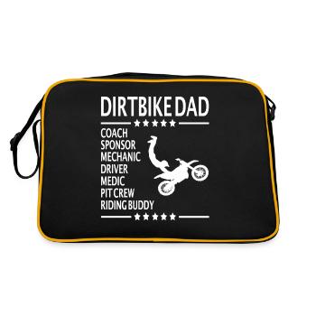 Dirtbike DAD MX DAD Motocross Supercross Papa - Retro Bag - black/gold - Back
