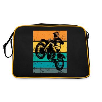 Supercross Offroad Enduro Motocross Gift - Retro Bag - black/gold - Back
