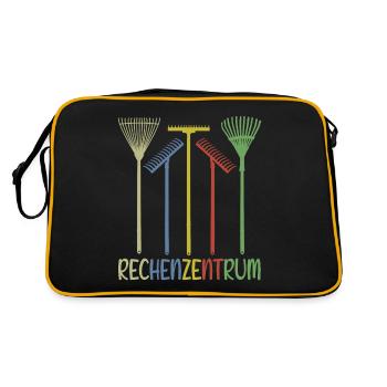 Garten Rechen Rechenzentrum - Retro Tasche - Schwarz/Gold - Hinten