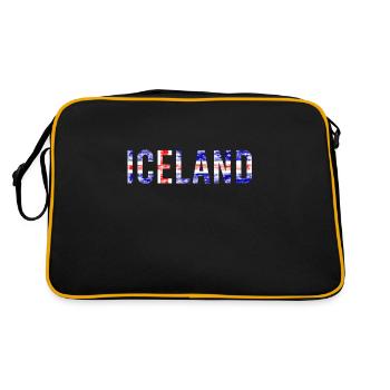 Drapeau de l’Islande Police - Sac Retro - noir/or - Dos