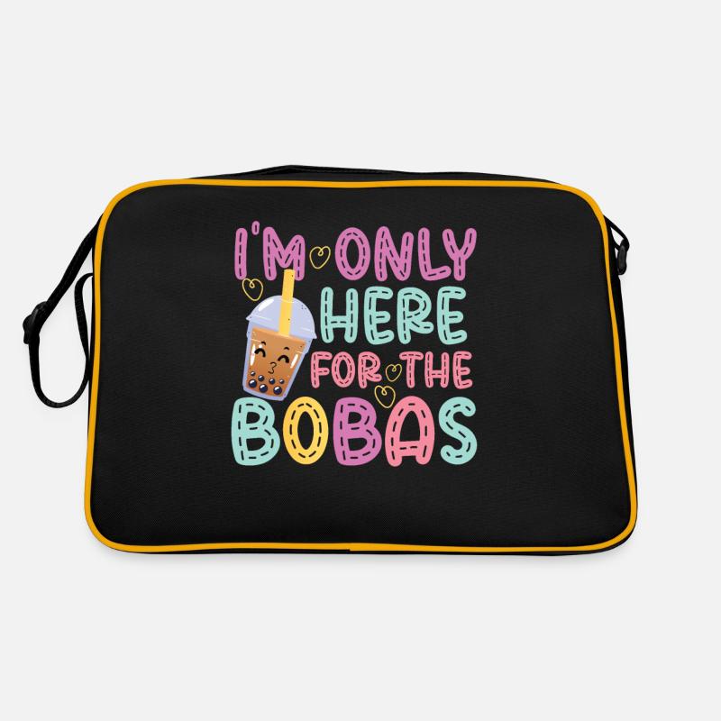 Bubble Tea - Retro Tasche - Schwarz/Gold