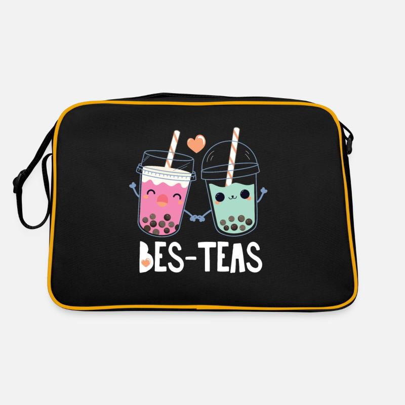 Bubble Tea - Retro Tasche - Schwarz/Gold