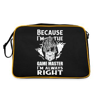 RPG Gamer D20 Dice Pen and Paper Jeu de plateau - Sac Retro - noir/or - Dos