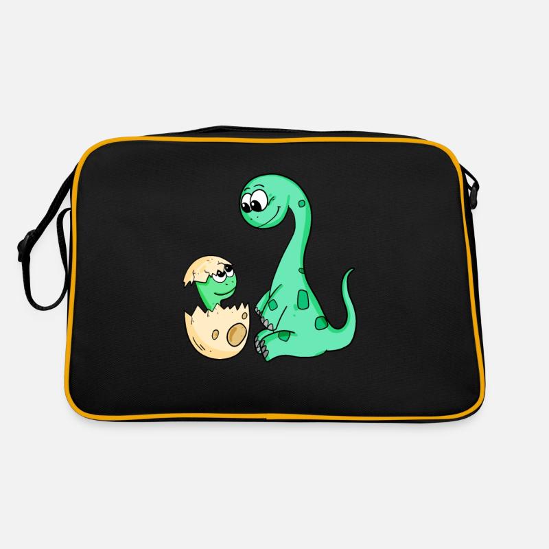 Dinosaur with Baby Dinosaur Retro Bag