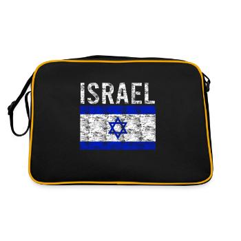 Israel Flag Vintage - Retro Bag - black/gold - Back